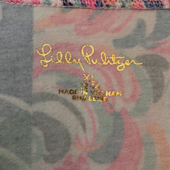 Lilly Pulitzer girls color-block cotton dress. - Picture 3 of 6